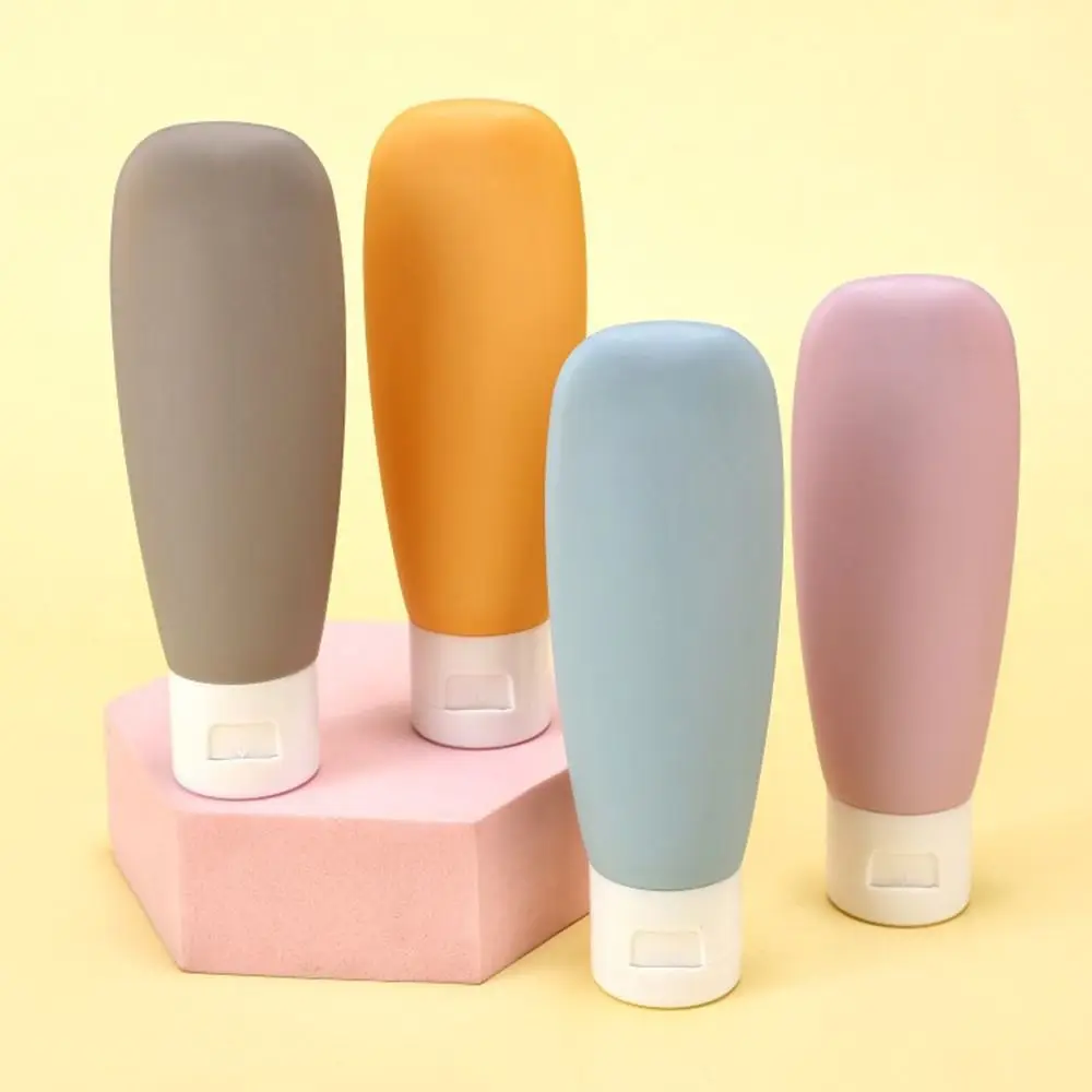 AfricFrosted-Tubes de gratitude en plastique à couvercle rabattable, récipient cosmétique portable de 60ml, 4 pièces