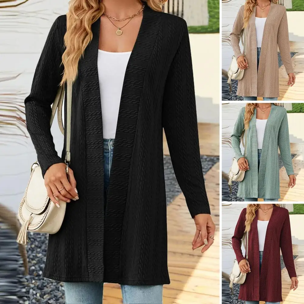 

Women Solid Color Coat Cozy Winter Jacket Breathable Soft Women's Coats for Spring Fall Loose Fit Solid Color Long Sleeve