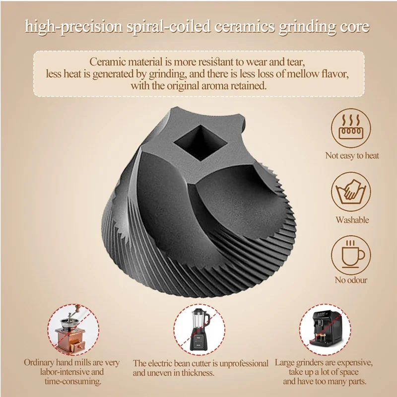 

【Flash Deal】Burr Coffee Grinder Compact Electric, Portable With 30 Adjustable Settings USB Rechargeable For Travel