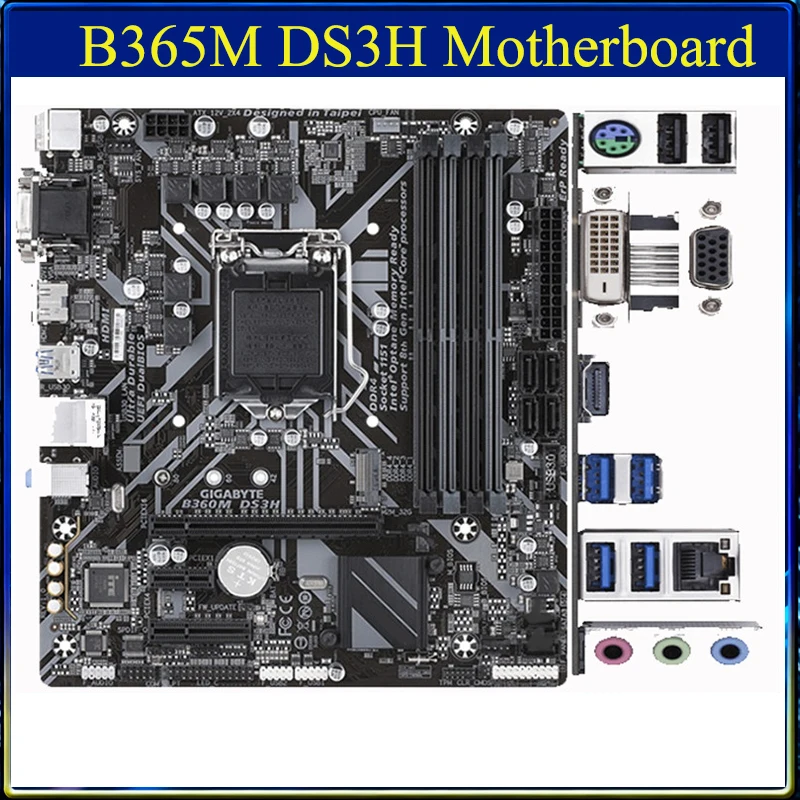 

B365M DS3H Gaming Motherboard Supports 9th and 8th Gen Core Processors with B365 Chipset LGA 1151 Socket