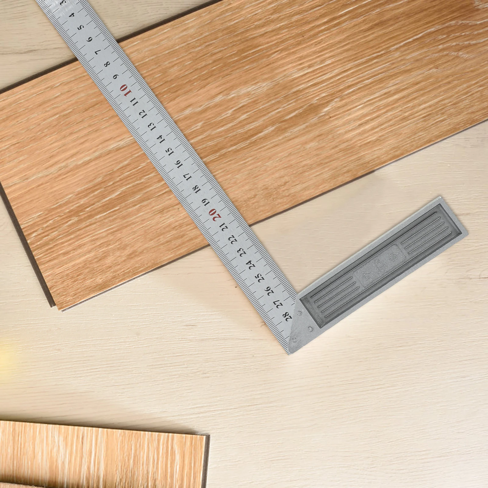 Regla de acero cuadrado en L, herramienta de medición de ángulo recto duradera de 90 grados, cuadrado de carpintero ligero compacto para carpintería DIY