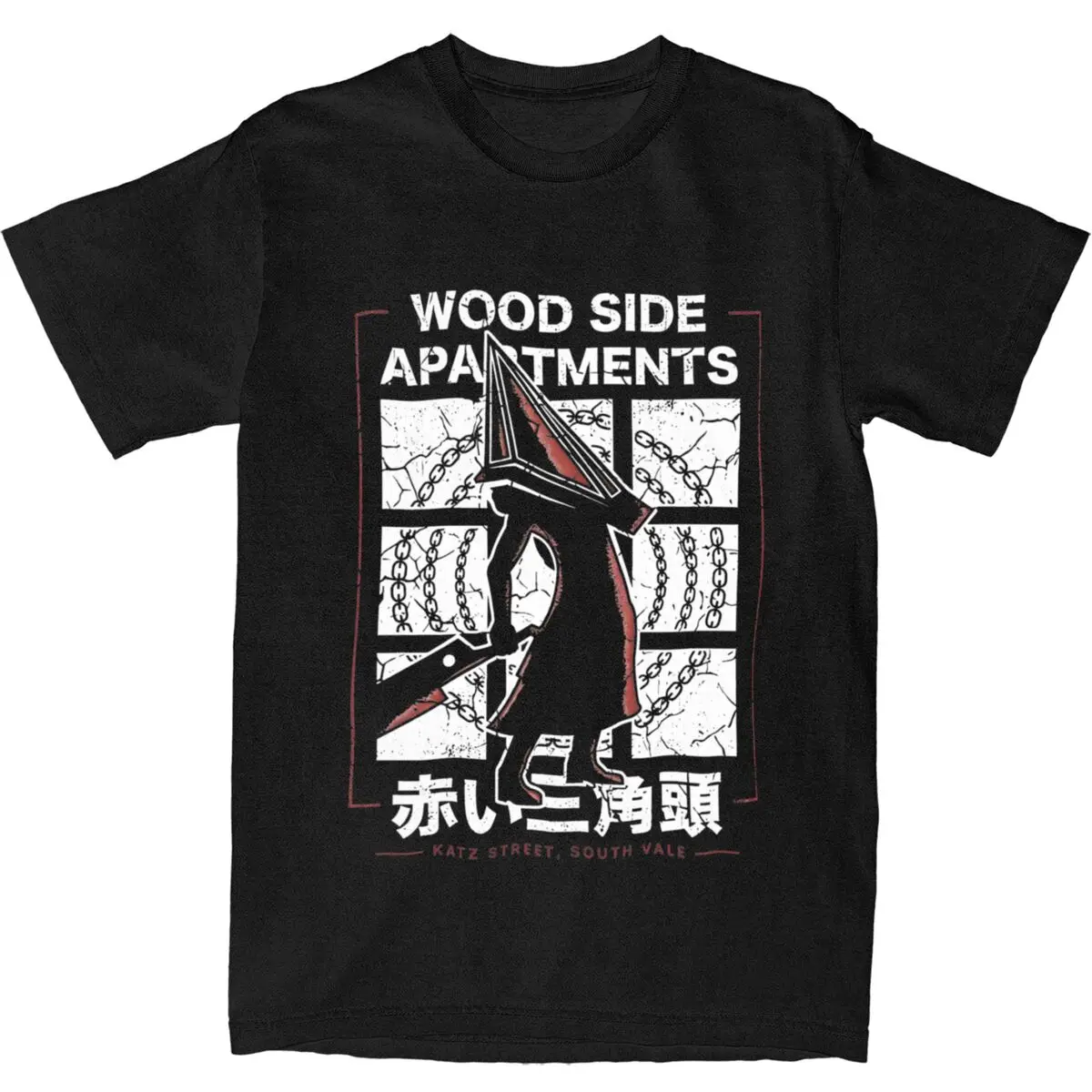 Haikyuu T Shirt Wood Side Apartments Monster Silent Hill 2 100% Cotton T-Shirts Fashion Tee Shirt for Male Short Sleeve Clothing