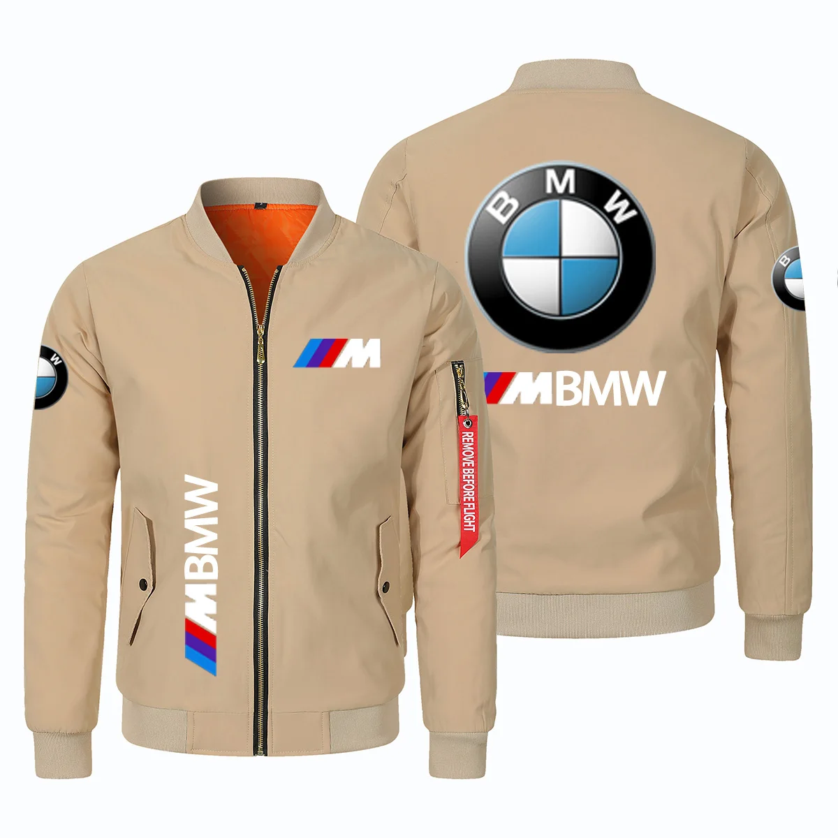 2025 Nieuwe BMW-logo ritsjas BMW-vluchtjas motorfiets dikke jas voor mannen en vrouwen winterkleding met fleece BMW-jas