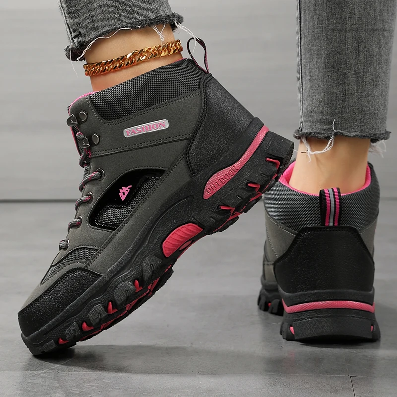 Frauen Stiefel Wasserdichte Outdoor Wanderschuhe frauen Sicherheit Arbeit Schuhe Zu Fuß Turnschuhe Nicht Slip Stiefeletten Botas De Mujeres Neue – Detail 3