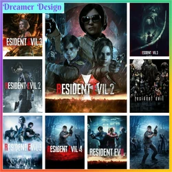 Resident- Evil 2 3 4 Game Cross Stitch Diamond Painting 5D DIY Art Mosaic Embroidery Element Printed Puzzle Wall Decor Novelty