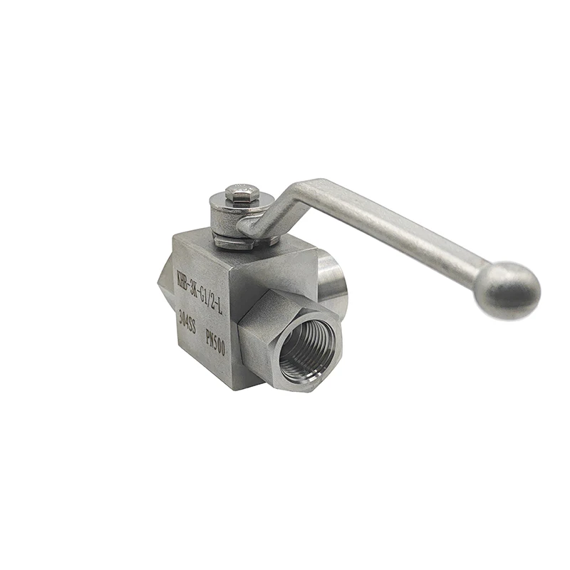 High Pressure Stainless Steel 3-Way Ball Valve L Type Female Thread 1/4\