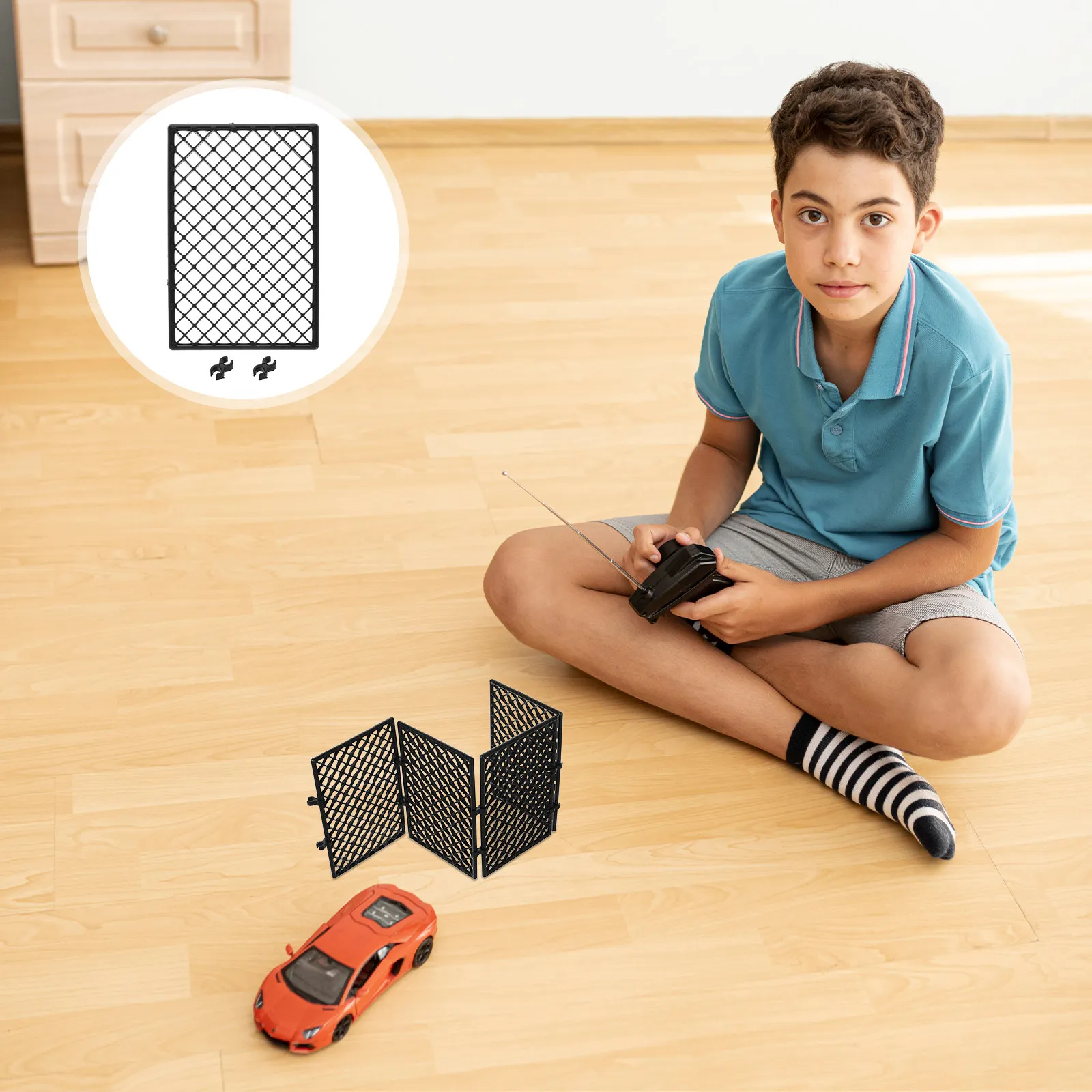 

30Pcs Rc Car Garage Assembly Mesh Panels Versatile DIY Parking Setup Breathable Drift Racing Accessories Mini Traffic Display