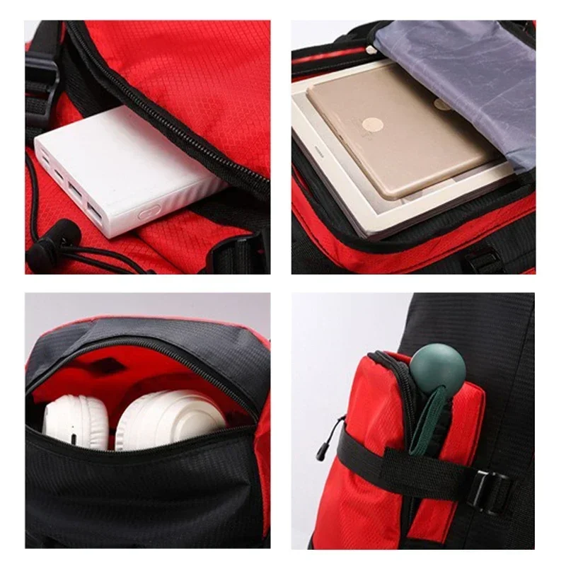 Mochila de caminhada de nylon 90L ao ar livre à prova d'água para homens Bolsa de viagem de grande capacidade Mochila de acampamento