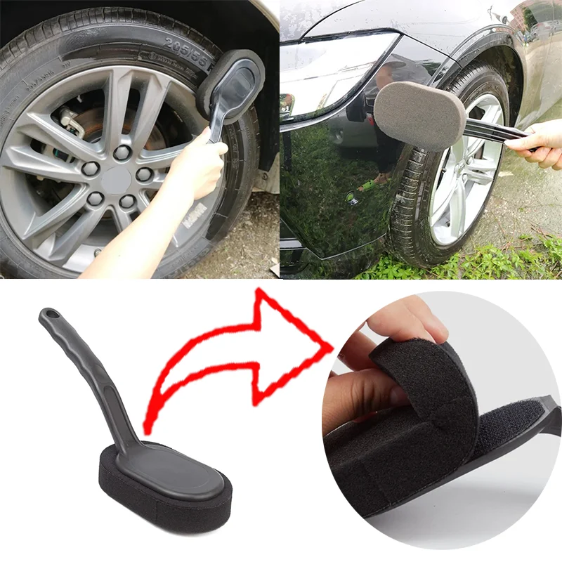 

Universal Car Tire Wheel Sponge Brush Multifunctional Waxing Polishing Sponges Cleaning Long Handle Brushes Auto Accessories