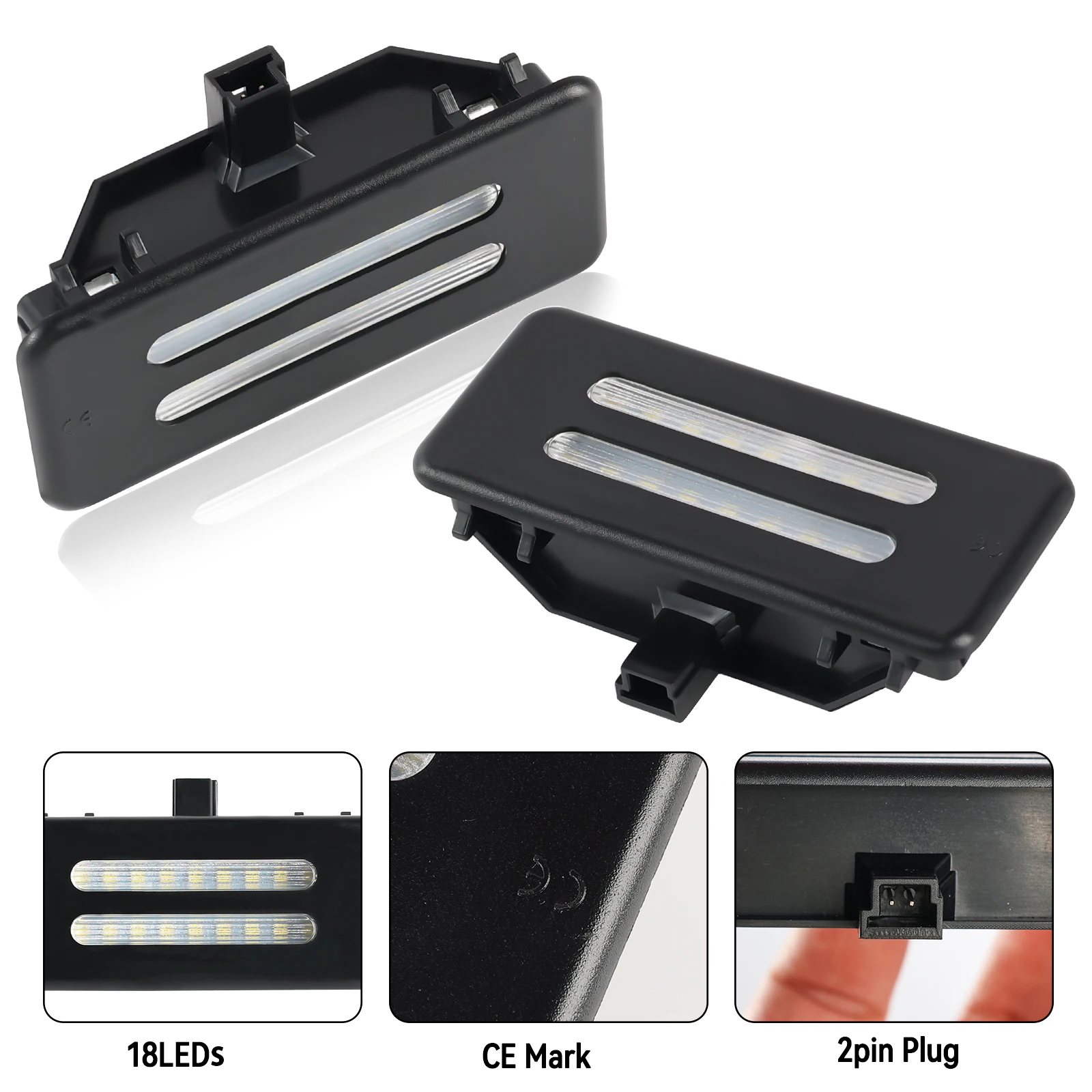 2X For BMW X5 E70 X3 F25 E90 E91 E92 E60 E61 X6 E71 Energy Saving Car LED Interior Sun Visor Vanity Mirror Lamps Reading Lights