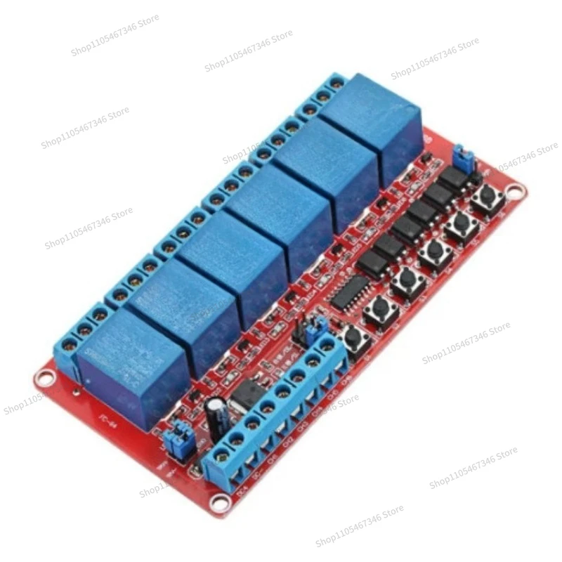 For  6-Way Relay Switch, 3-in-1 Relay Module, High and Low Level Trigger DC12V