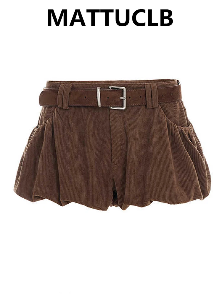 

Осень-зима женские вельветовые шорты в американском стиле ретро простого дизайна Maillard Y2K 2000-х годов Kpop Harajuku High Street Gyaru корейская новинка