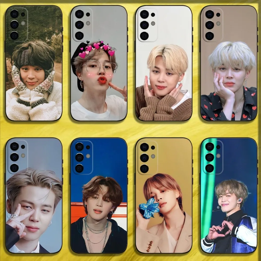 Capa de telefone Singer J-JIMINS-S para Samsung S24, S21, S22, S23, S30, Ultra, S20, Plus, Fe, Lite, Note, 10,9,5G Capa macia preta