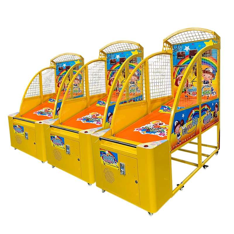 

MAKER Kids Basketball Shooting Game with Bill Acceptor Street Arcade Sport Machine Metal Coin Operated Basketball Game Machine