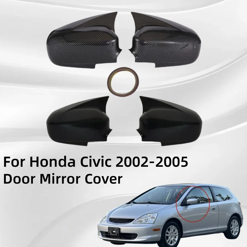 

Car Accessories Exterior Components Decorate Door Mirror Cover For Honda Civic 2002 2003 2004 2005 Trim Paste Style