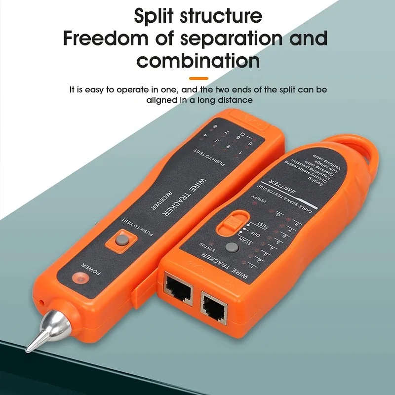 LAN 네트워크 케이블 테스터, Cat5 Cat6 RJ45 UTP STP 감지기, 라인 파인더, 전화선 추적기, 톤 진단 도구 키트