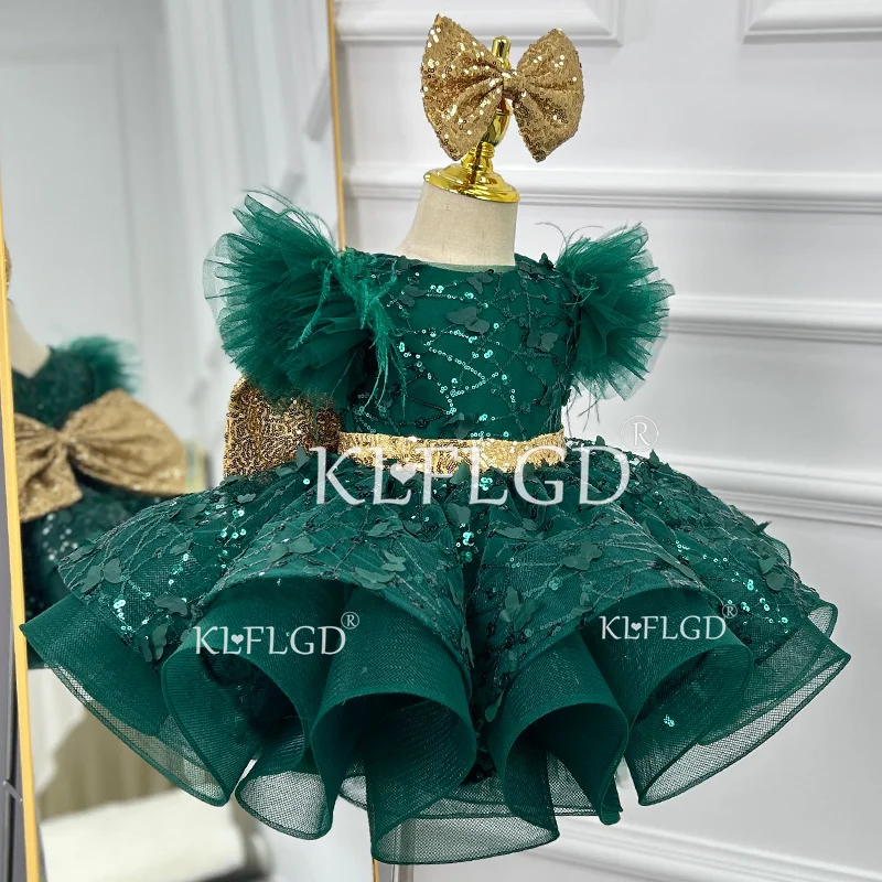 

KLFLGD New Girl Dresses Gorgeous Baby Girl First Christmas Clothing Tulle Fluffy Cake Skirt Elegant Girl Christmas Costume