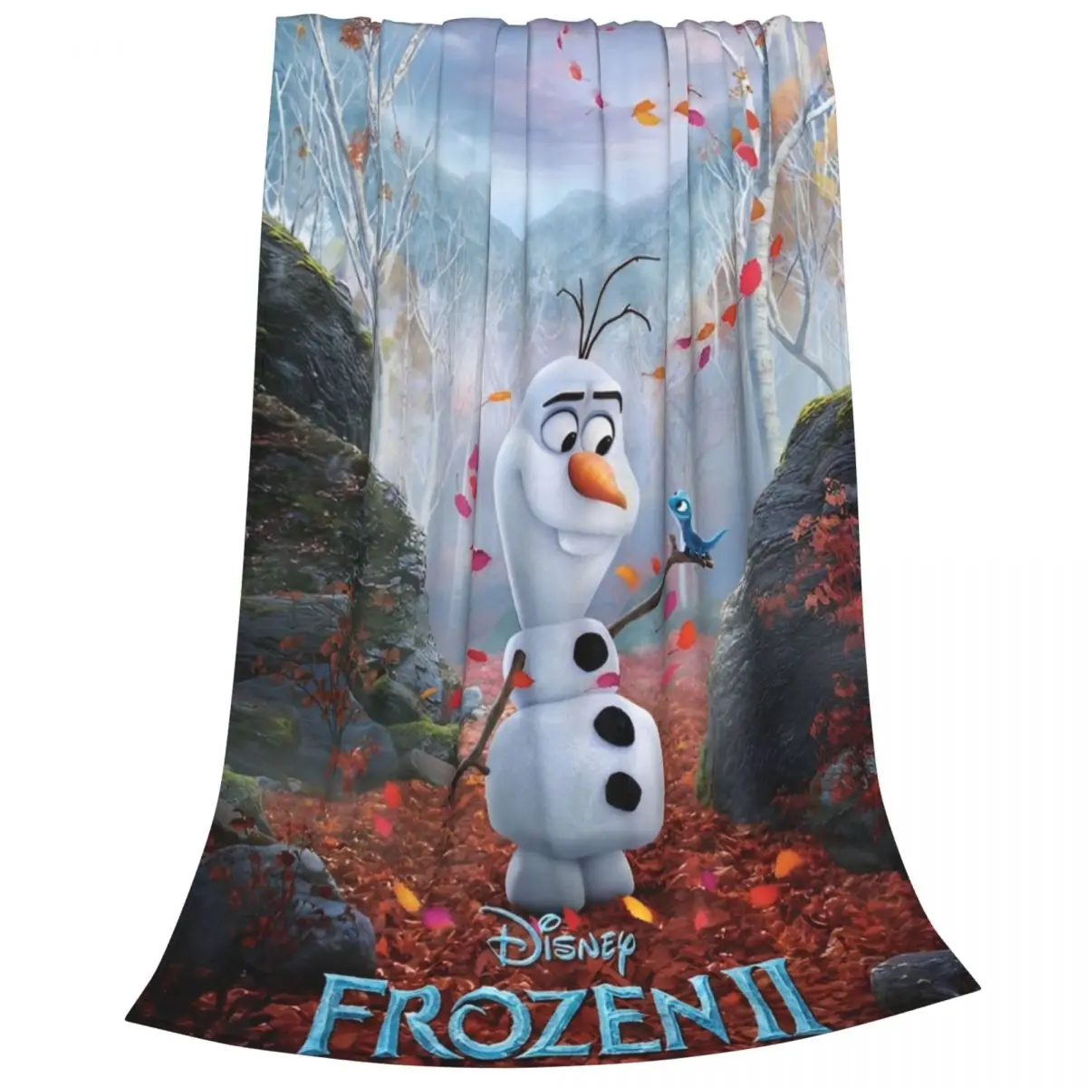 Frozen Elsa Princess Olaf Cute Blanket Flannel All Season Cartoon Multifunction Super Soft Throw Blankets Travel Quilt