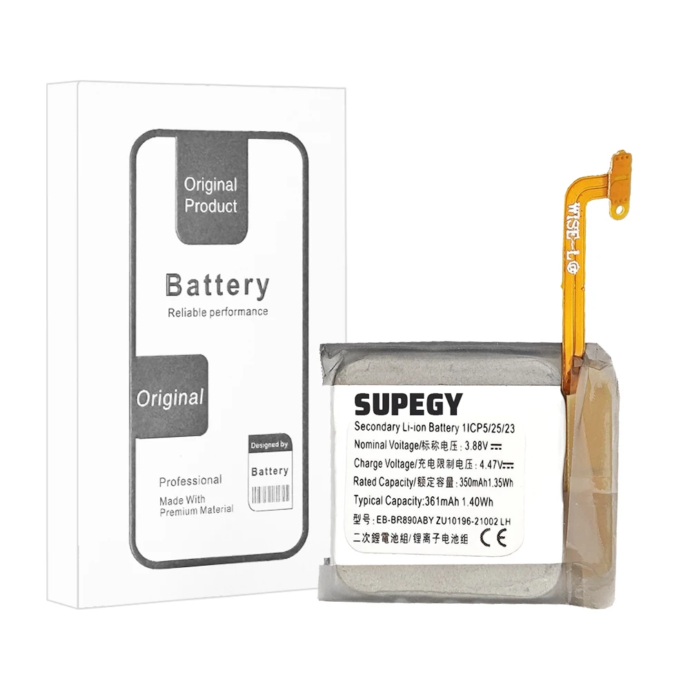 SUPEGY 2026 YEARS 500mAh EB-BR890ABY Battery for SAMSUNG Gear Watch 4 Classic 46mm BT SM-R890 Smart Watch + Free Tools