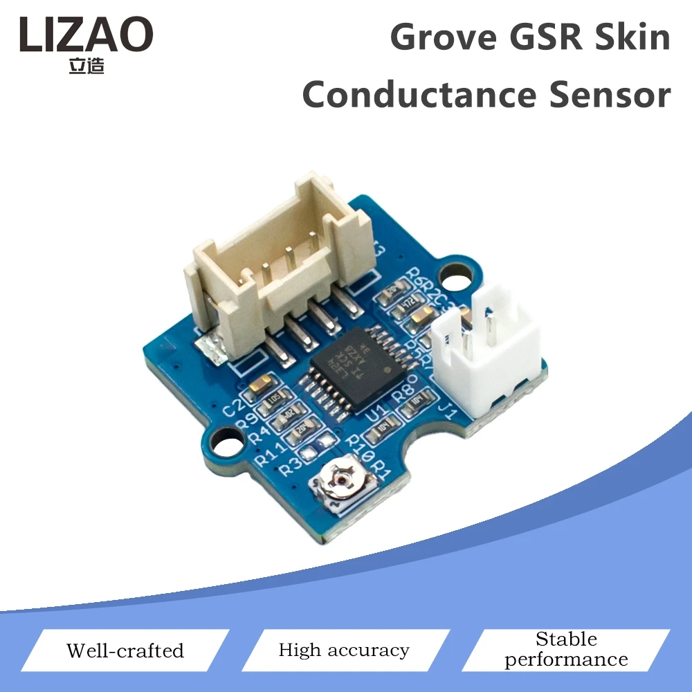 Grove GSR Skin Conductance Sensor Module Galvanic Skin Response Sensor Detect Skin Moisture Emotional Stress Detection