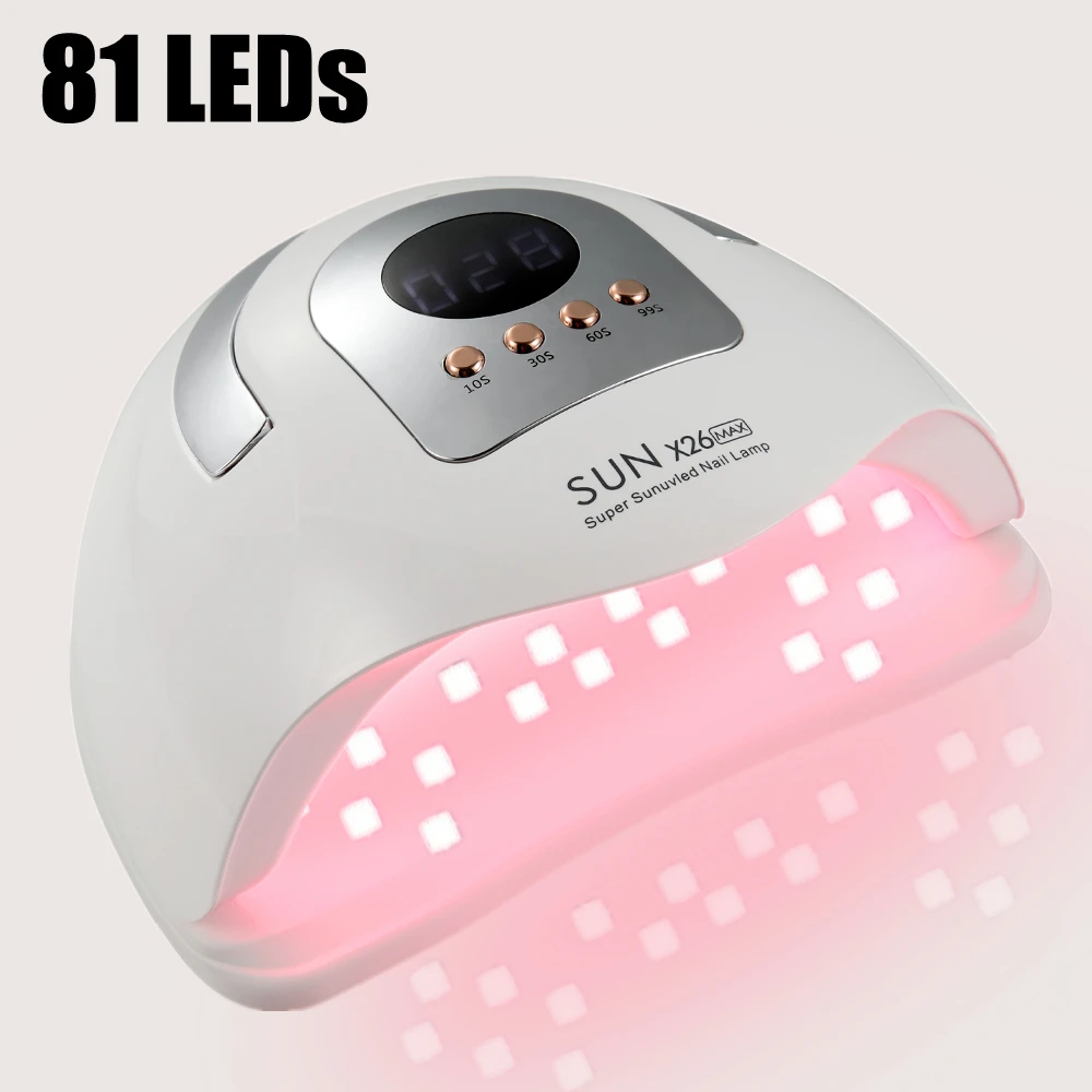 81 LEDs Nagel Droger Machine SUN X26MAX Nagellamp voor Nagels Gel Polish Curing Manicure Lamp LCD Display Nail Light Tool