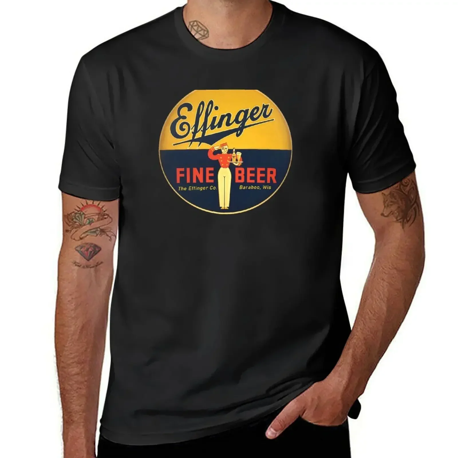 

Effinger Brewing Company, Baraboo, Wis T-Shirt vintage anime shirt tops mens clothes