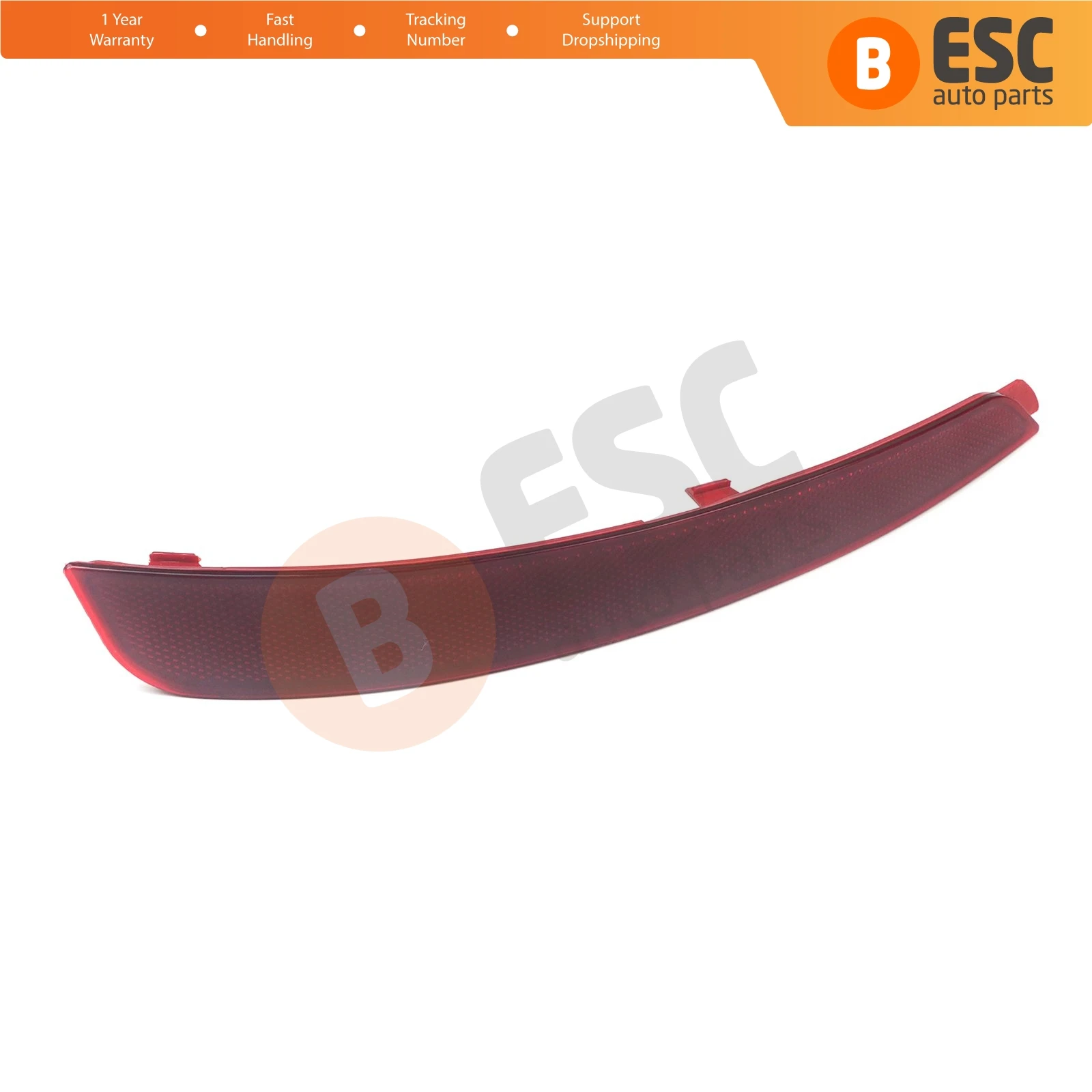 

ESP1067 Rear Bumper Reflector Tail Stop Lamp Cover Red Left 5E5945105 For Skoda Octavia 2012-2016 4-Door Liftback Hatch Sedan