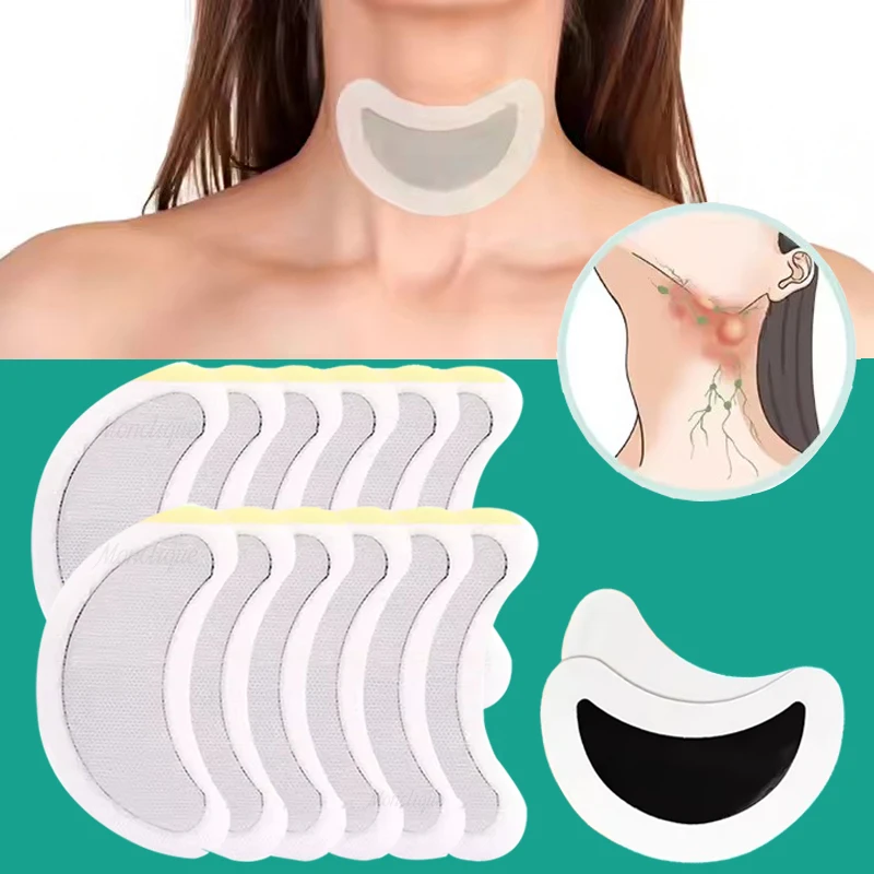 

6-60 PCS Lymphatic Detox Patch Thyroid Nodule Elimination Patches Sore Throat Care Plaster Neck Anti Swelling Lymph Node Patches