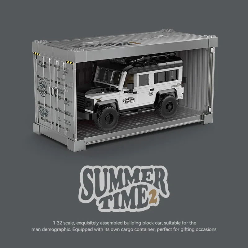 

Off-road Camper Van Car MOC Building Blocks Travel Trailer/Camper With Display Case Collection DIY Model Bricks Toys Boys Gifts