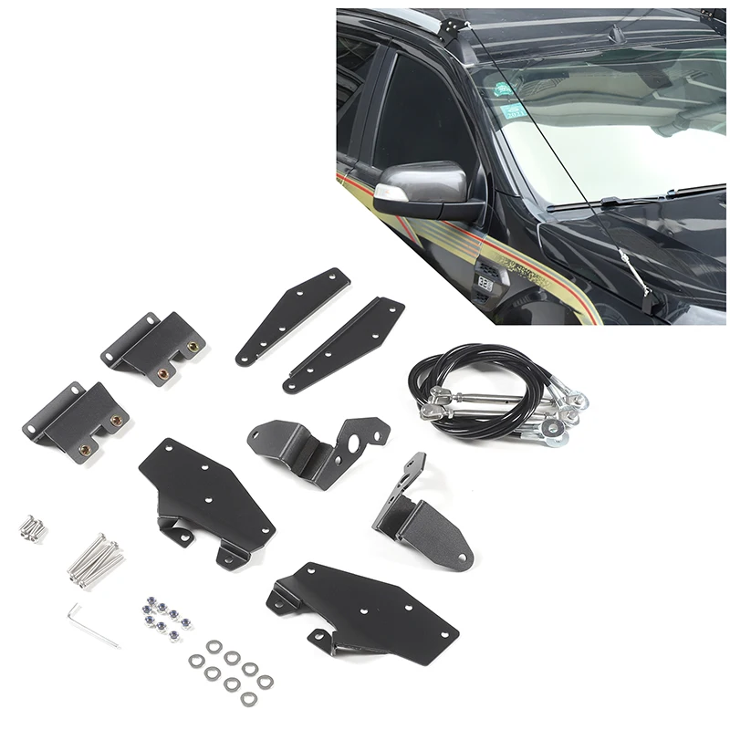 Car through the jungle protection hood lock buckle obstacle elimination rope For Ford Ranger Wildtrak 2015-2021 car accessories