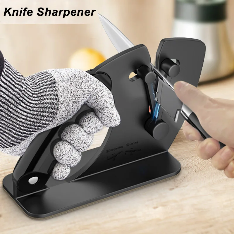 Kitchen Knife Sharpener Automatic Adjustment Angle Sharpening Tool Portable Household Outdoor Quick Sharpening Kitchen Tool