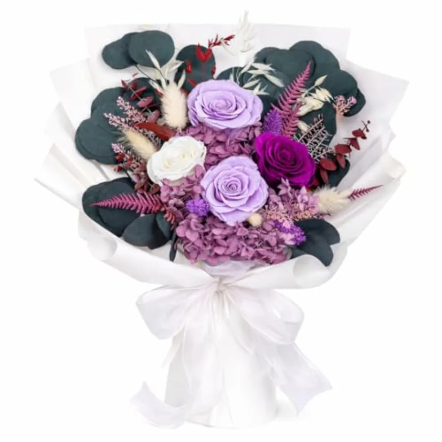 

Bonsion Preserved Flowers for Delivery, Rose Bouquet Gift for Women and Mom, Long Lasting Floral Arrangement for Birthday and A