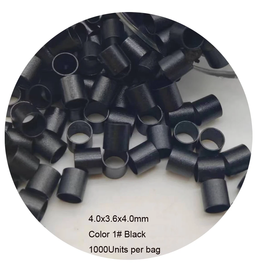Copper Beads 1000pcs Copper Micro Beads 4.0x3.6x4.0mm Hair Extensions Micro Ring Copper Bead Hair Extension Beads Rings For Hair