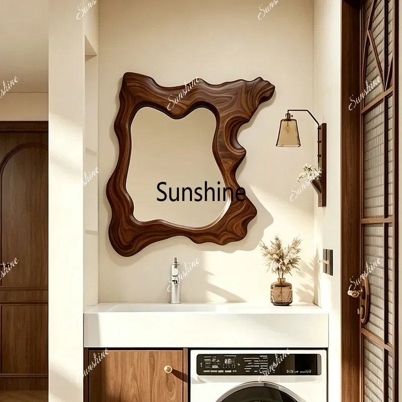 Shaped bathroom wall hanging bathroom mirror bedroom high definition makeup mirrorTJ