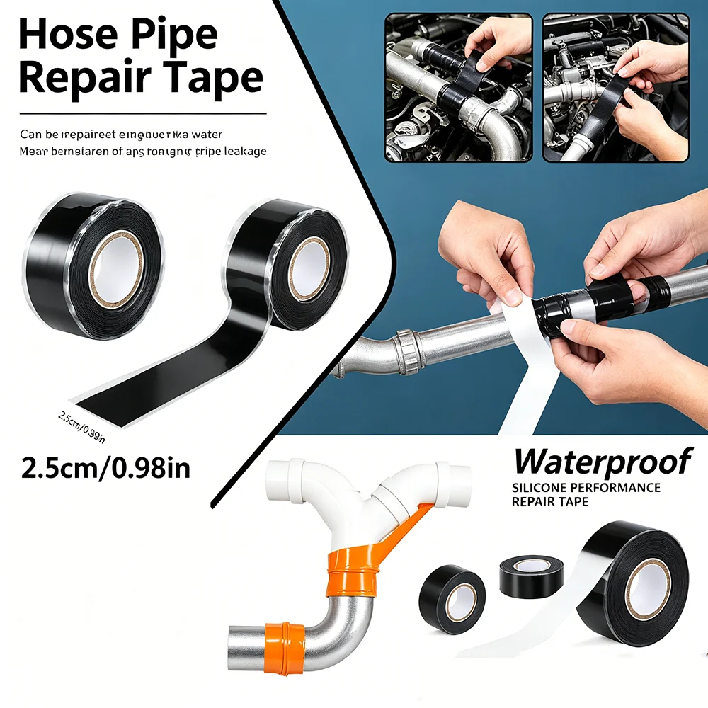 Self-Adhesive Waterproof Tape With High Pressure Resistance And Strong Leak-stopping And Water-stopping Repair Black