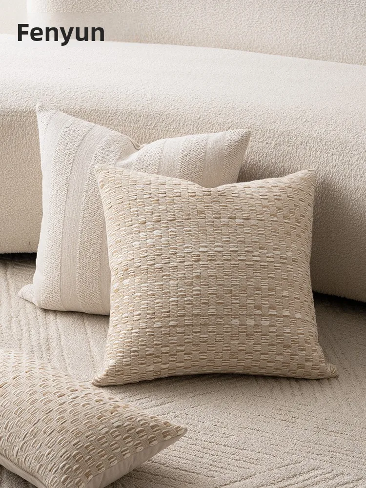 

Wabi-Sabi Sle Sofa Pillow Knitted Plaid Decorative Cover Living Room Decor Cuion Case Universal Home Sample Room Cuion