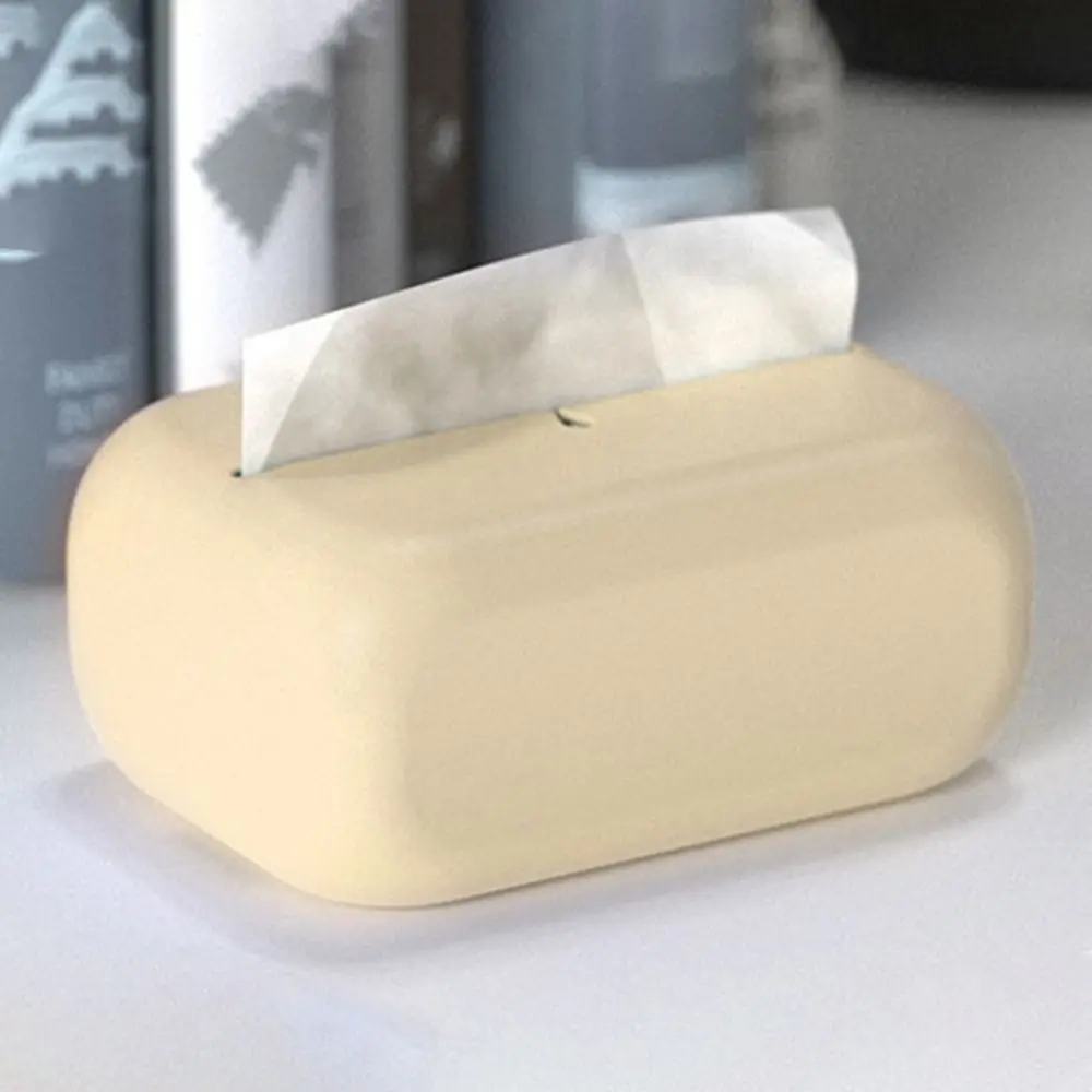 

Soft Silicone Paper Towel Case Non-slip Multi-functional Modern Napkin Holder Rectangle Smooth Extraction Paper Container Car