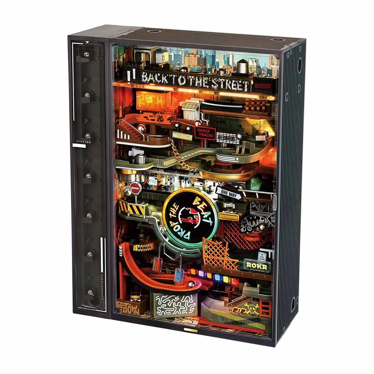 Robotime Rokr The Last City - Futuristische Marble Run Cyberpunk Cadeau voor mannen 3D-puzzelmodel Gaming Decoratie Automatisch