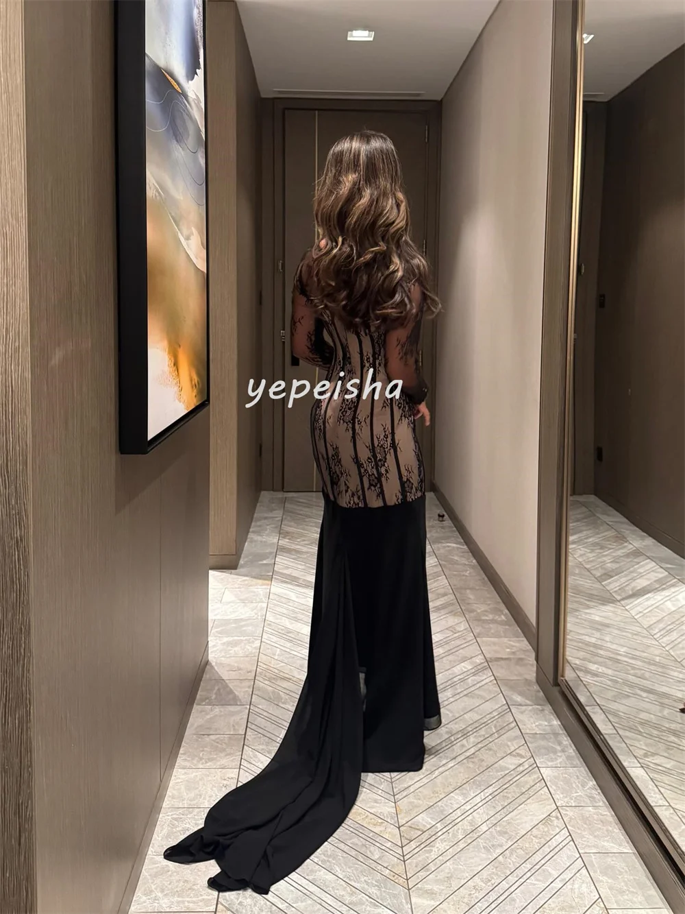 Abiti lunghi con ritratto a trapezio drappeggiato con applicazioni classiche personalizzate Abiti da cerimonia su misura Moda retrò Taglie eleganti disponibili