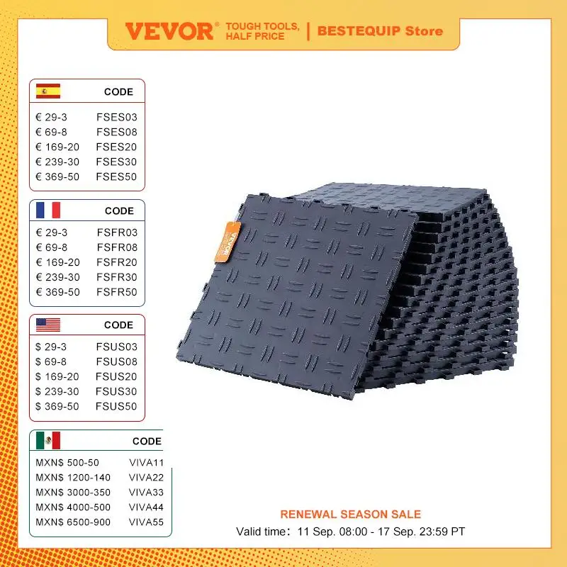 

VEVOR Garage Tiles Interlocking 12x12 in 25 Pack Garage Floor Covering Tiles Non-Slip Double-Sided Texture Garage Flooring Tiles