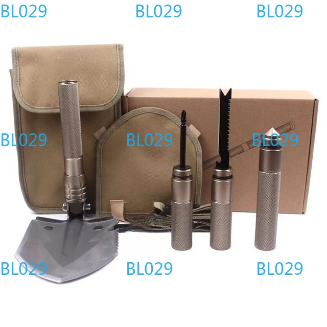 Outdoor Stainless Steel Multifunctional Shovel Removable Field Survival Shovel Travel Folding Shovel