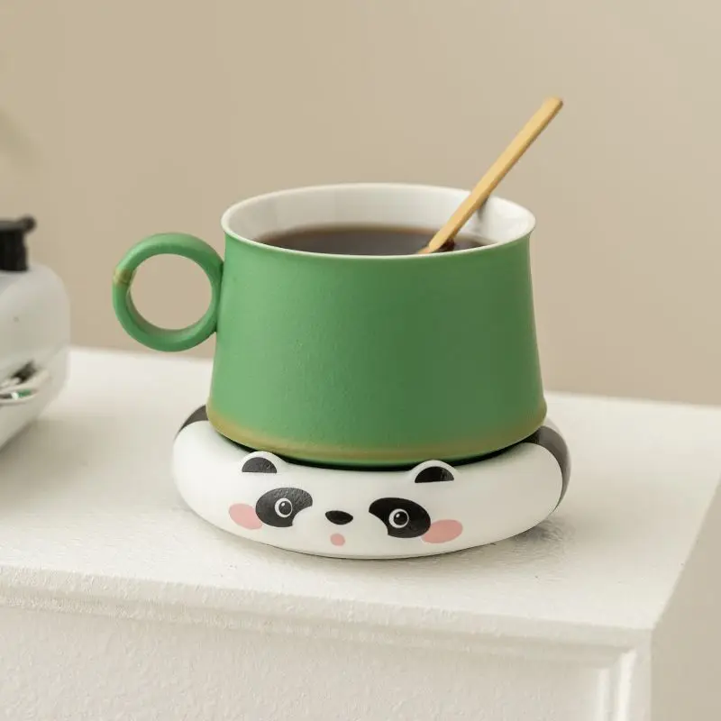 

Qingzhu Panda New Chinese Style Coffee Cup High End Exquisite Latte Cup Latte Cup Ceramic Personal Makeup Cup Tea Cup