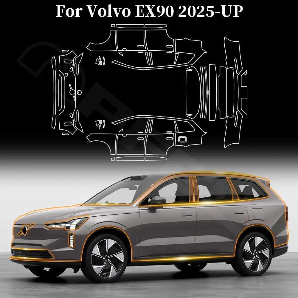 

For Volvo EX90 2025 Car Paint Protection Film Transparent TPU Protective Body Sticker Anti-scratch Repair Film Refit