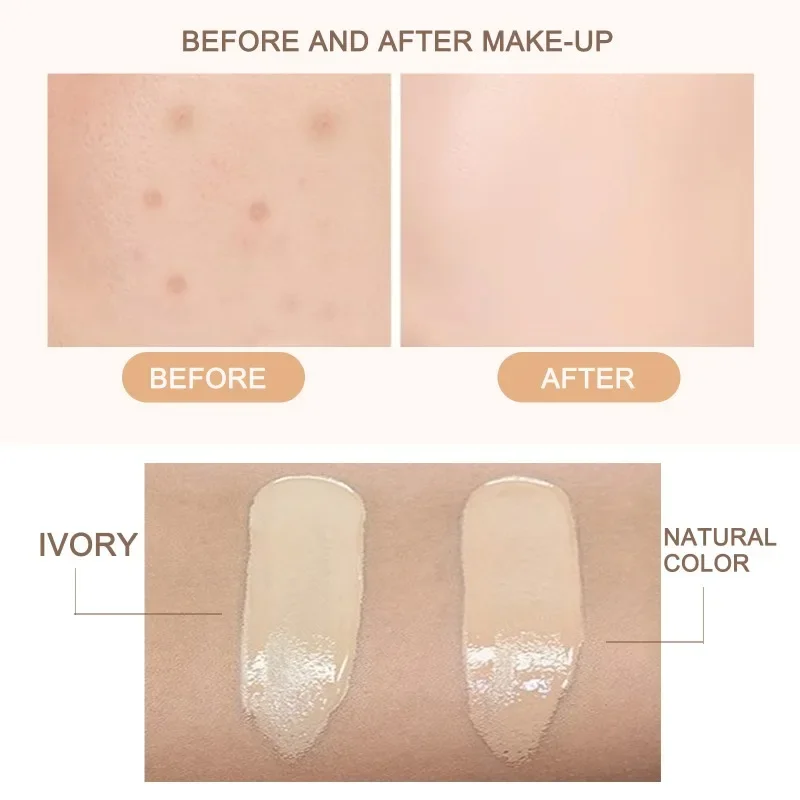 Air Cushion Foundation Make-up BB Cream Mushroom Makeup Puff Covering Facial Blemishes and Brightening Natural Nude Color Makeup