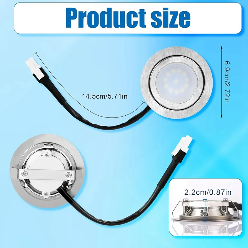 2 uds bombillas para campana extractora, campana extractora de acero inoxidable luz LED de repuesto luz empotrada para campana extractora de cocina