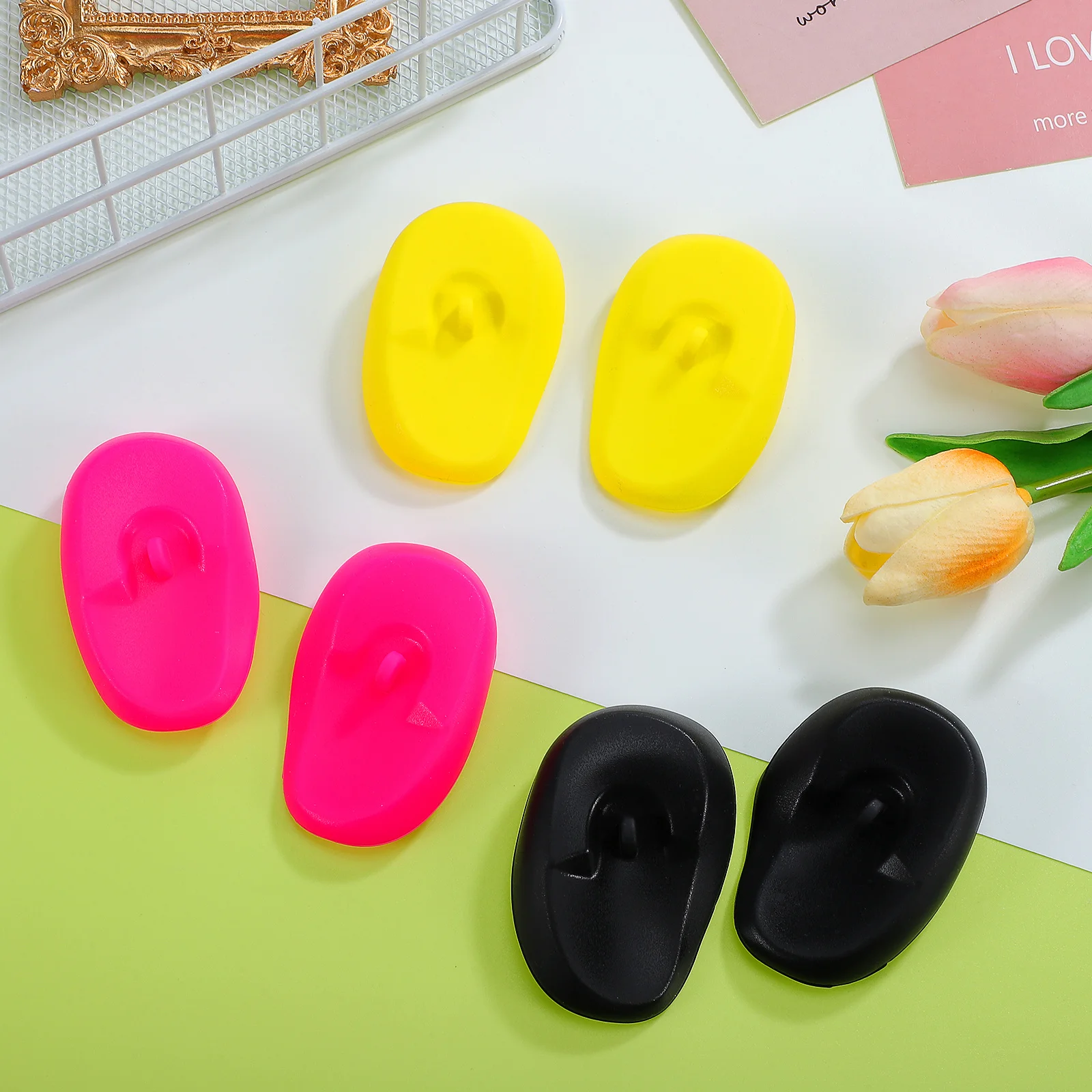 

6 Pcs Earmuffs Dyeing Hair Cover Covers for Coloring Salon Cuff Dryer Protectors Caps Dying