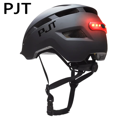 PJT nuevo casco de ciclismo en molde montaña carretera USB recargable luz trasera bicicleta casco deportes seguro sombrero MTB ciclismo casco