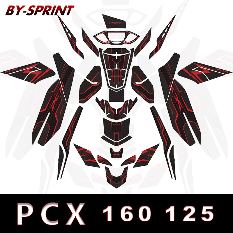 

3D Gel Motorcycle Fuel Tank Pad Fairing Protection Stickers For HONDA PCX 2021 PCX 125 PCX160 Moto Whole Car Decal Sticker Kit