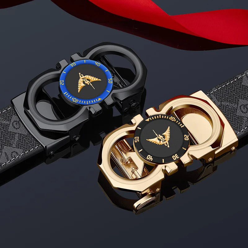 

Leather belt for men, versatile, high-end, fashionable, automatic buckle, high-end brand belt, minimalist