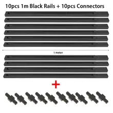 Kit de trilho de 1m, holofote de 0.5m, trilhos de luz led, conectores retos/forma l para trilho, iluminação de pista para casa